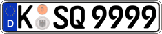 German license plate, Regular plates