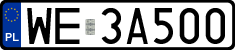 License plates of Poland, Regular car plates