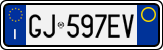 License plate of Italy, Cars (1994 year series)