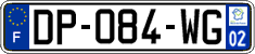 French license plate, SIV (ordinary)