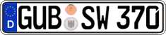 German license plate, Regular plates