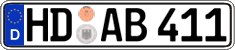 German license plate, Regular plates