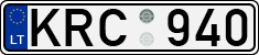 License plate of Lithuania, Cars