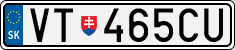 License plate of Slovakia, Cars