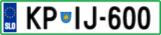 License plate of Slovenia, Cars