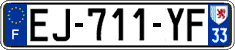 French license plate, SIV (ordinary)