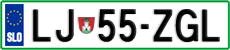 License plate of Slovenia, Cars