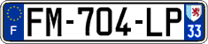 French license plate, SIV (ordinary)