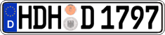 German license plate, Regular plates