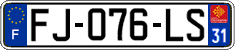 French license plate, SIV (ordinary)