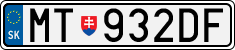 License plate of Slovakia, Cars