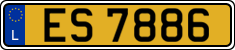 License plate of Luxembourg, 2003 year system
