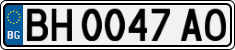 License plate of Bulgaria, Cars