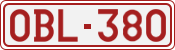 License plate of Belgium, 1951 year system