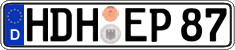 German license plate, Regular plates