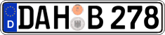 German license plate, Regular plates