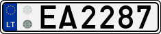 License plate of Lithuania, Electric vehicles