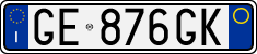 License plate of Italy, Cars (1994 year series)