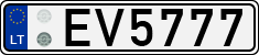 License plate of Lithuania, Electric vehicles