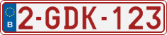 License plate of Belgium, Regular plates (2010)