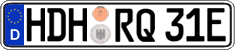 German license plate, Electric vehicles