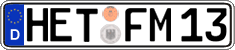 German license plate, Regular plates