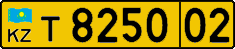 License plate Kazakhstan, Foreigners (2012)
