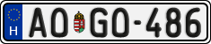 license plates of Hungary, Regular plates (2022)