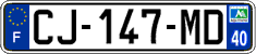 French license plate, SIV (ordinary)