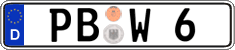 German license plate, Regular plates
