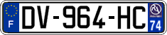 French license plate, SIV (ordinary)