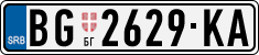 License plate of Serbia, Cars