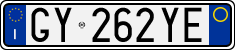License plate of Italy, Cars (1994 year series)