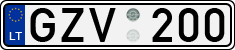 License plate of Lithuania, Cars
