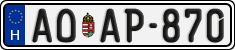 license plates of Hungary, Regular plates (2022)