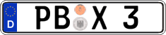 German license plate, Regular plates