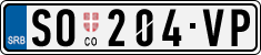 License plate of Serbia, Cars