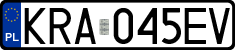 License plates of Poland, Regular car plates