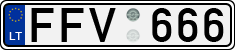 License plate of Lithuania, Cars