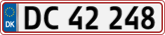 License plate of Denmark, Regular plates