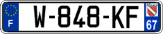 French license plate, SIV (garage)