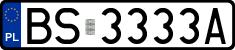 License plates of Poland, Regular car plates
