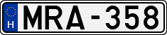 license plates of Hungary, Cars (1990)
