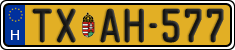 license plates of Hungary, Taxi (2022)