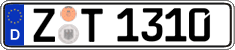 German license plate, Regular plates