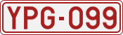 License plate of Belgium, 1951 year system