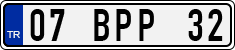 License plate of Turkey, Regular plates