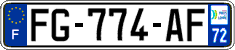 French license plate, SIV (ordinary)