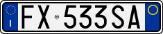 License plate of Italy, Cars (1994 year series)