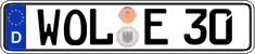 German license plate, Regular plates